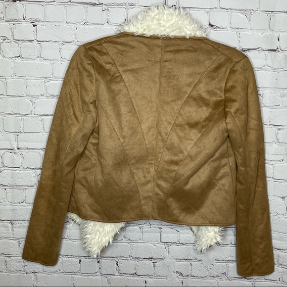 PIKO 1988 Vegan Fur and Suede Draped Front Jacket size Small - Picture 11 of 11